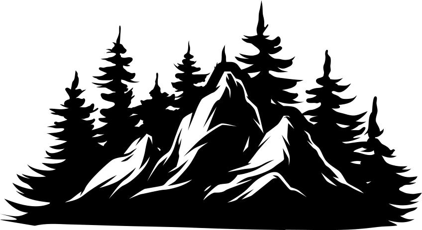 Nature vinyl carpet mountain range design - TenStickers