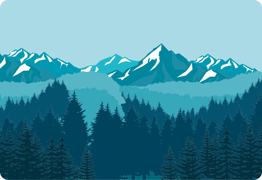 Nature vinyl carpet full blue green landscape - TenStickers