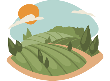 Nature vinyl carpet with fields design - TenStickers