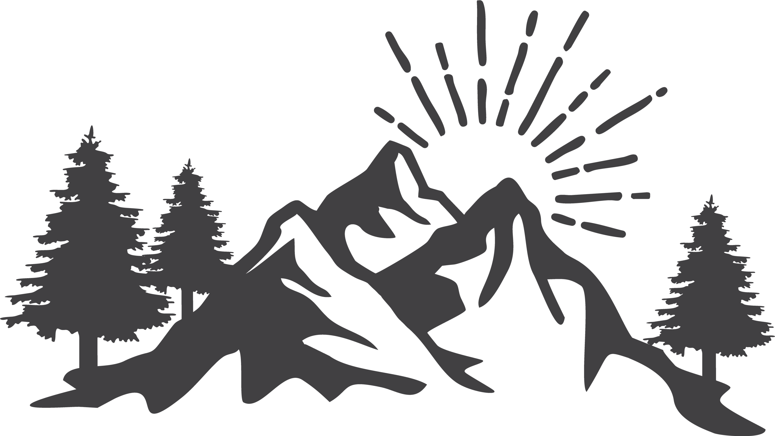 Nature vinyl carpet sun mountain silhouette - TenStickers