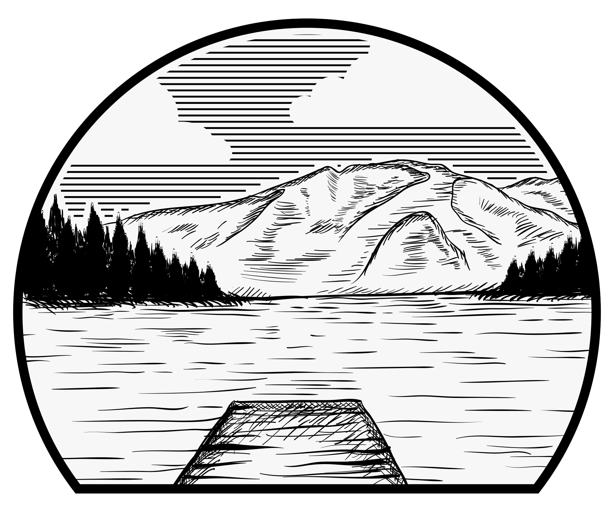 Nature vinyl carpet motorhome pine lake - TenStickers