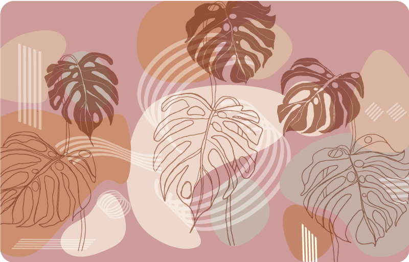 Nature vinyl carpet leaf pattern design - TenStickers