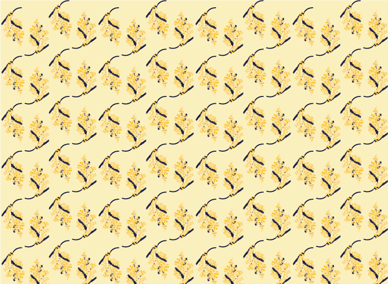 Nature vinyl carpet mimosa patterns - TenStickers