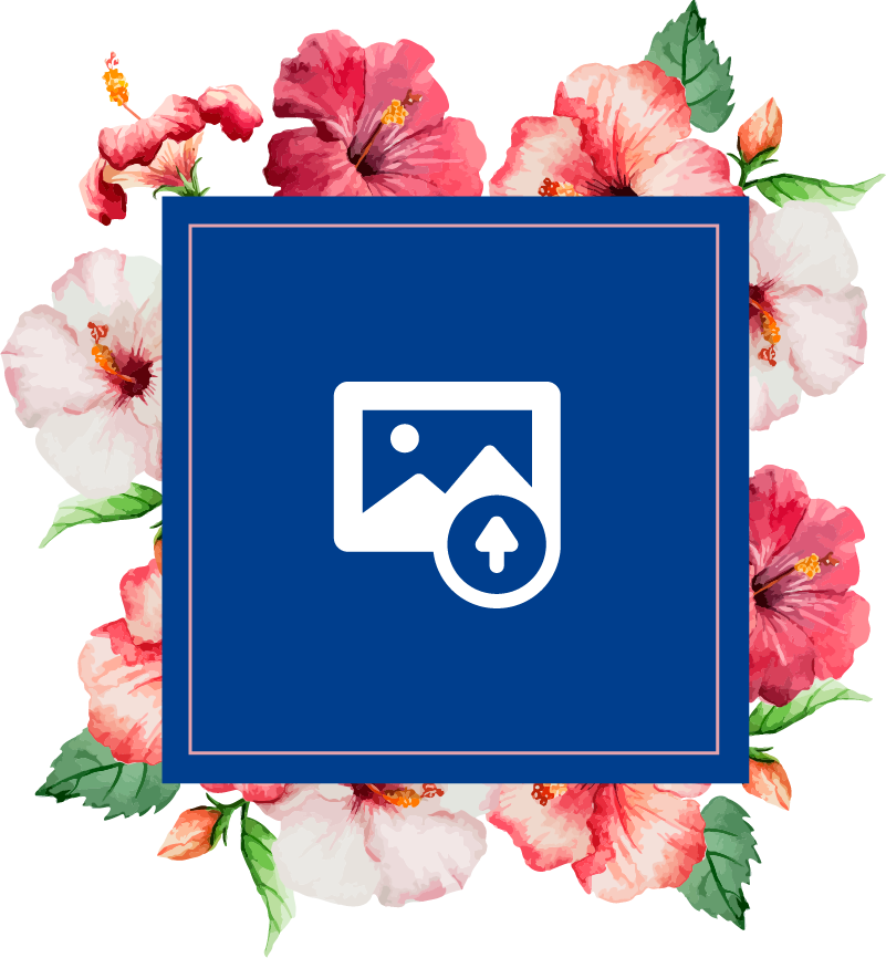 Nature vinyl carpet hibiscus floral design - TenStickers