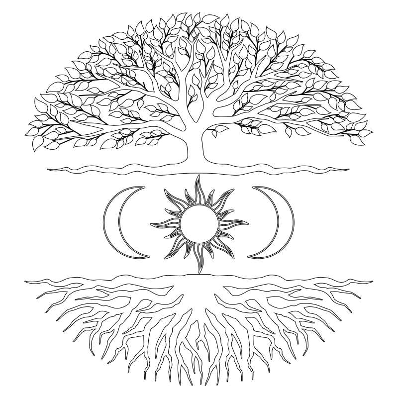 Nature vinyl carpet tree root network - TenStickers