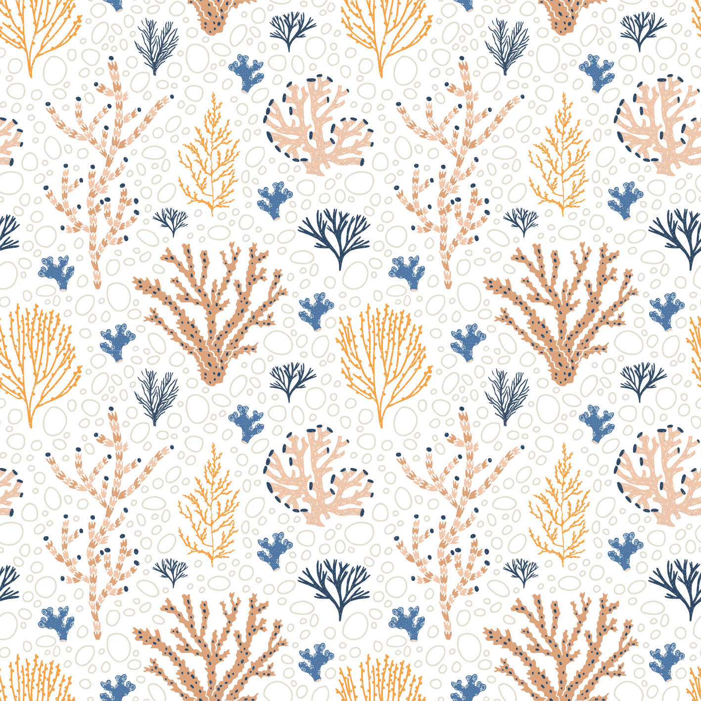 Nature vinyl carpet with trendy coral design - TenStickers