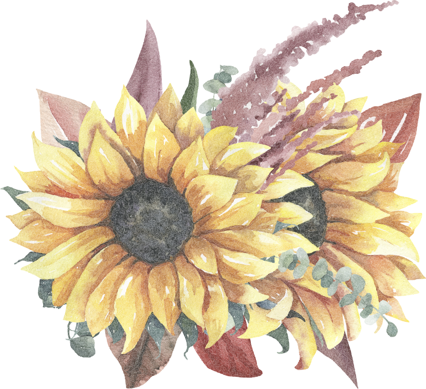 Nature vinyl carpet sunflower floral design - TenStickers