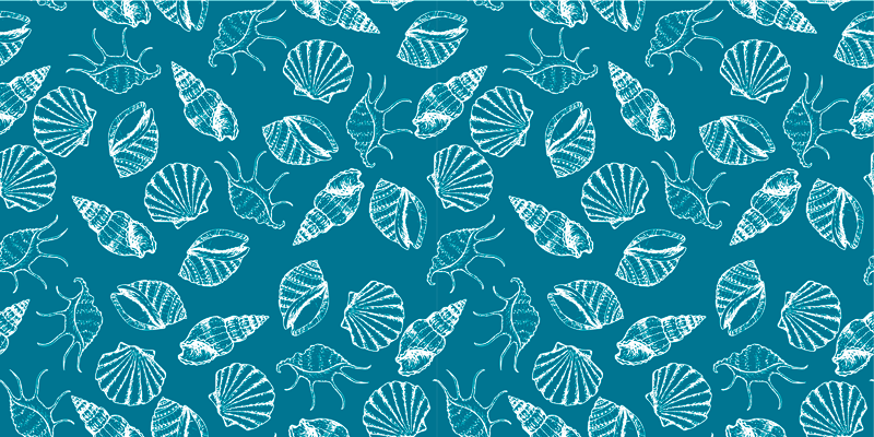 Nature vinyl carpet seashell design - TenStickers