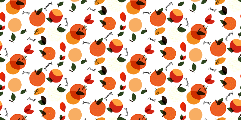 Nature vinyl carpet fruit-inspired design - TenStickers