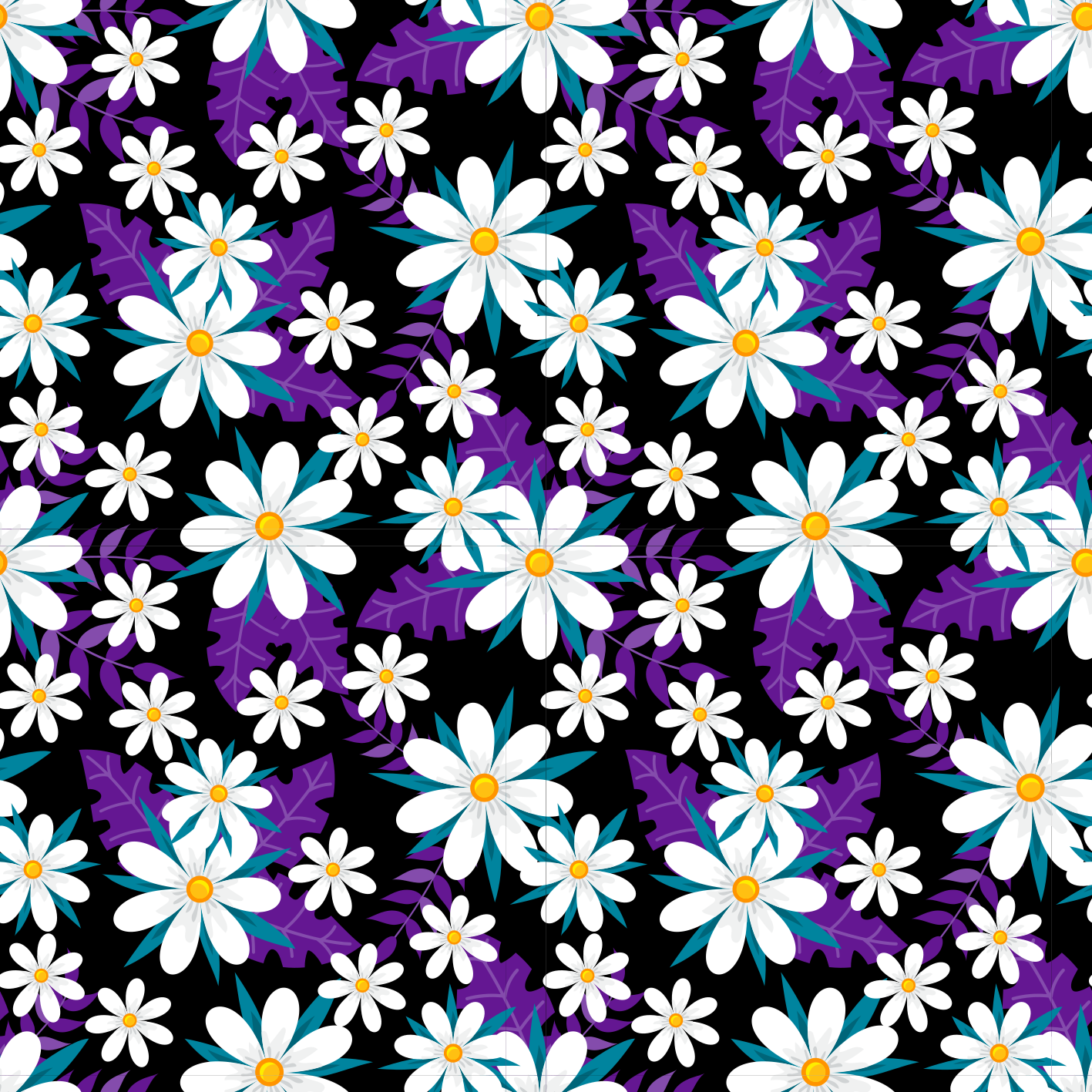 Nature vinyl carpet colorful floral design - TenStickers