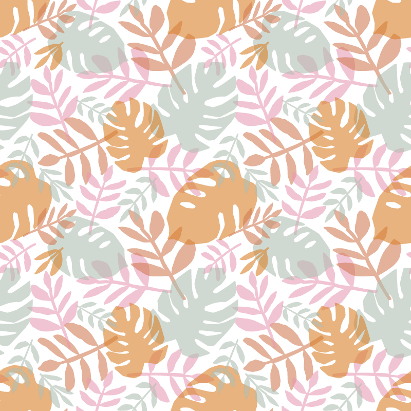 Nature vinyl carpet with lush leaf design - TenStickers