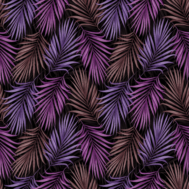 Nature vinyl carpet with purple leaf design - TenStickers