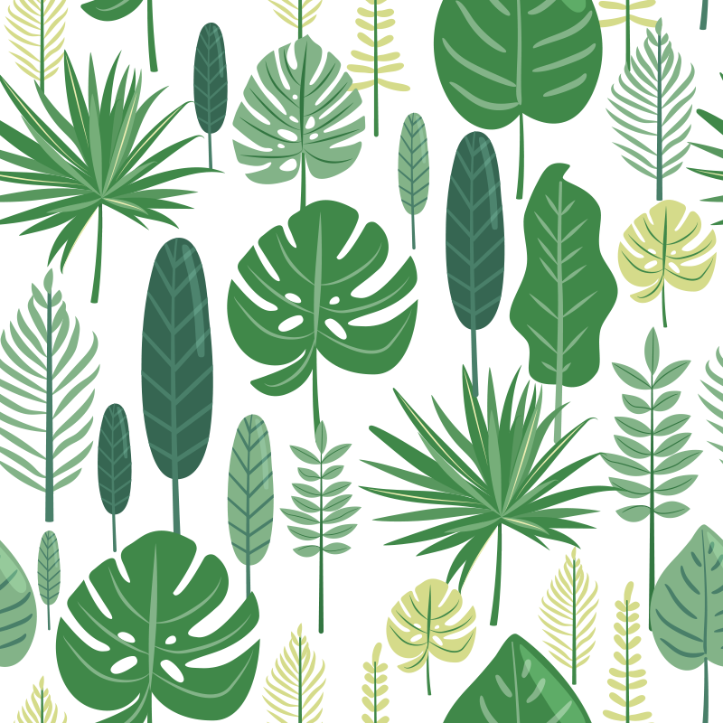 Monstera floral vinyl carpet - TenStickers