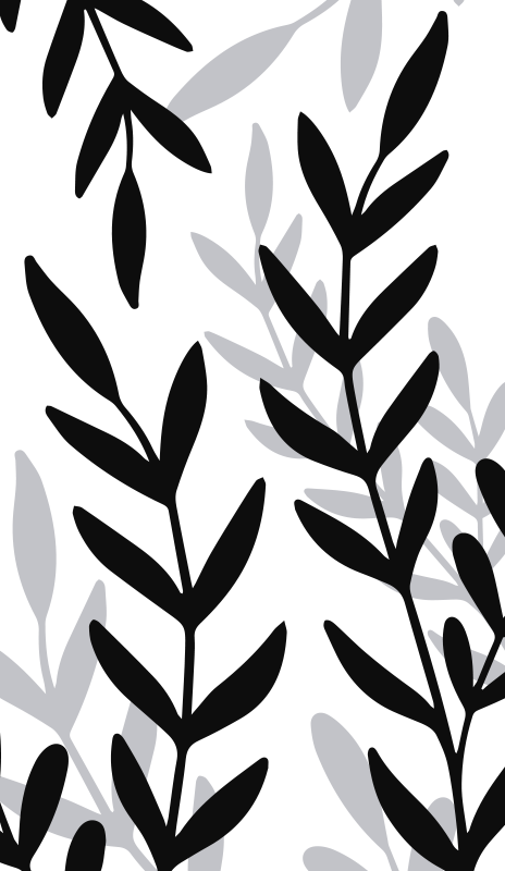 Floral vinyl carpet translucent plant sheet - TenStickers