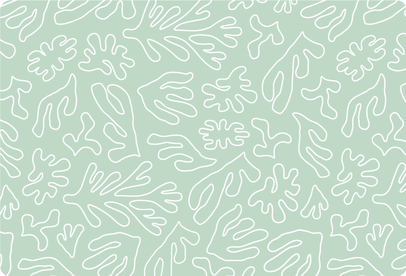 Green think seaweed floral vinyl carpet - TenStickers