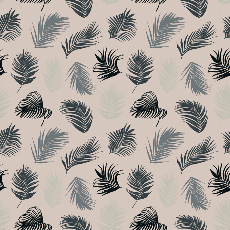 Floral vinyl carpet with vibrant palm leaf design - TenStickers