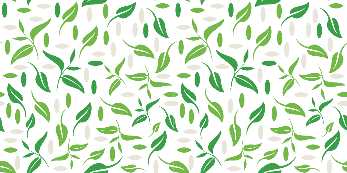 Floral vinyl carpet small green leaves design - TenStickers