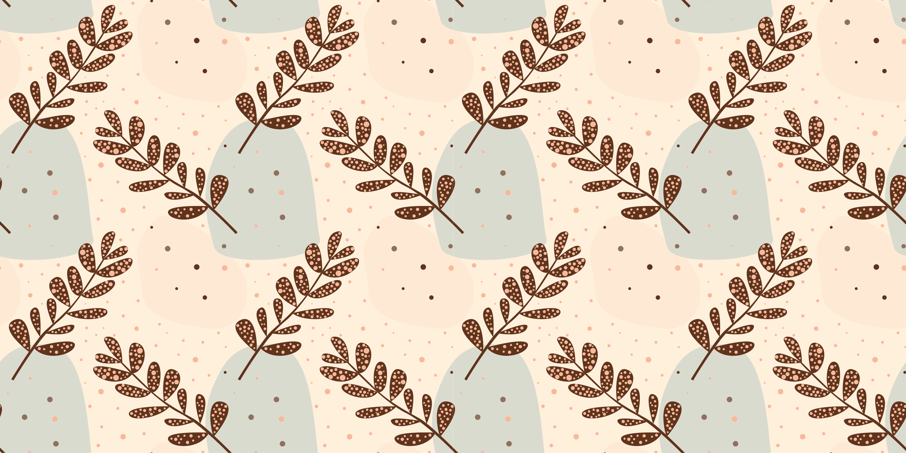 Floral vinyl carpet in pastel branch aesthetics - TenStickers