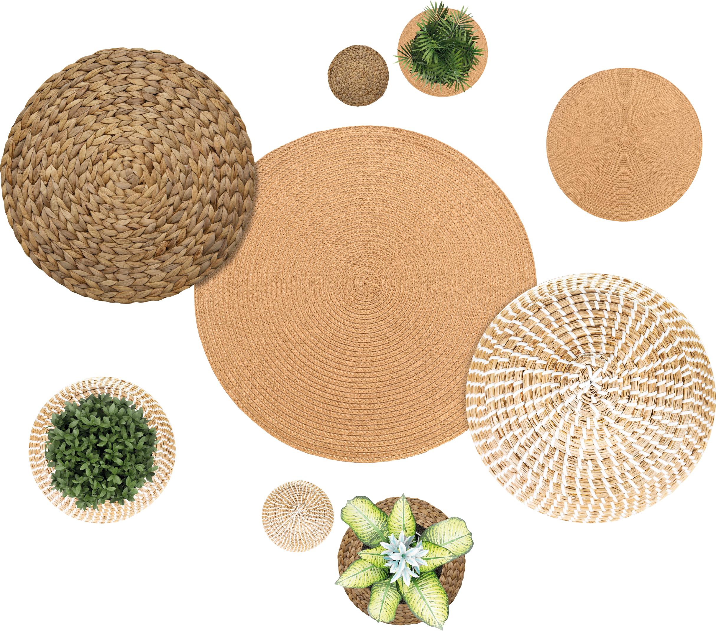 Floral vinyl carpet garden and wicker - TenStickers