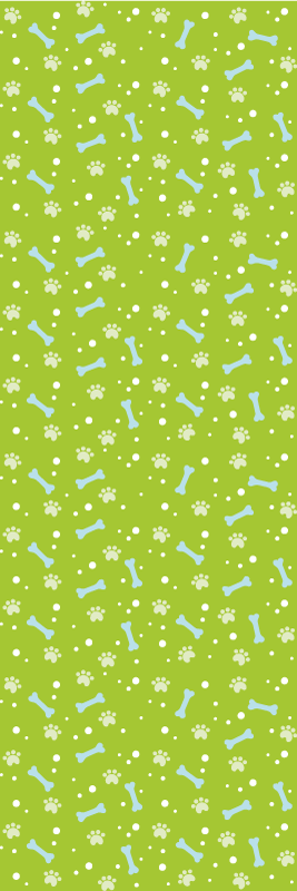 Bedroom vinyl carpet with stunning blue and green paws - TenStickers