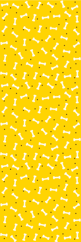 Bedroom vinyl carpet with cute yellow dog bone - TenStickers