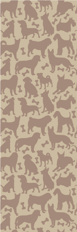 Bedroom vinyl carpet with incredible seamless dog design - TenStickers