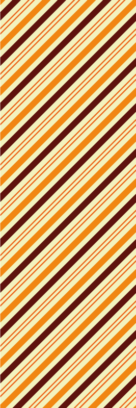 Bedroom vinyl carpet in retro orange and brown pattern - TenStickers