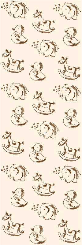 Cute design elephant duck and horse bedroom vinyl carpet - TenStickers