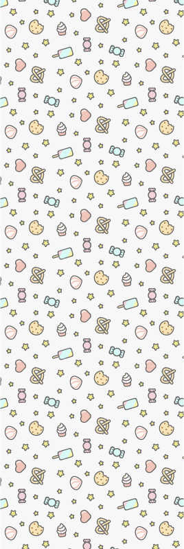 Cute babies snacks with face bedroom vinyl carpet - TenStickers