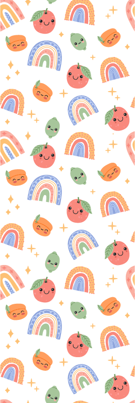Cute babies fruits with faces bedroom vinyl carpet - TenStickers