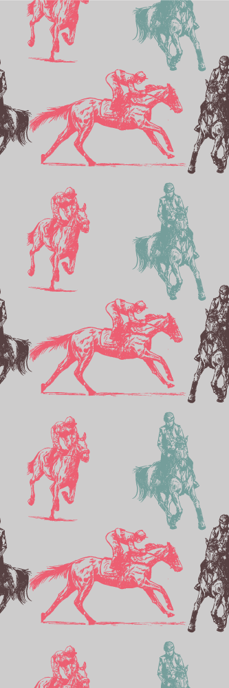 Bedroom vinyl carpet in multicolored horse design - TenStickers