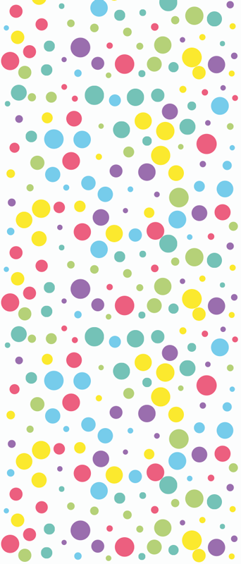 Bedroom vinyl carpet in vibrant polka dots - TenStickers