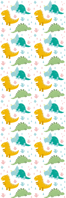 Bedroom vinyl carpet with charming dinosaur design - TenStickers