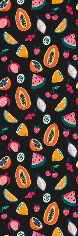 Bedroom vinyl carpet with multicolored fruits design - TenStickers