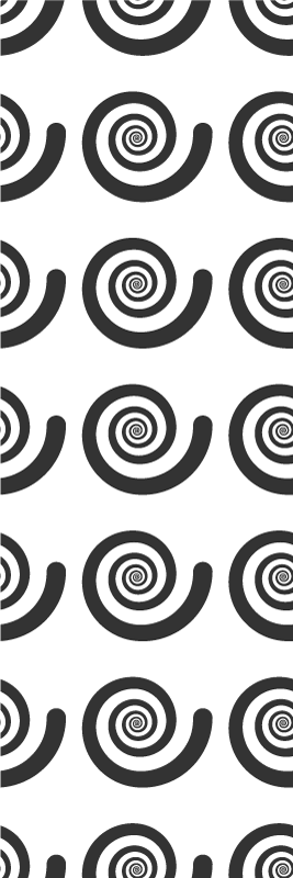 Bedroom vinyl carpet black and white spiral design - TenStickers