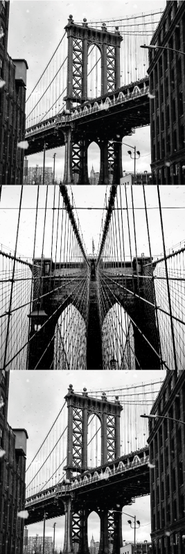 Bedroom vinyl carpet brooklyn bridge collage - TenStickers