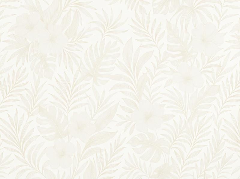 Neutral tropical bedroom vinyl carpet - TenStickers