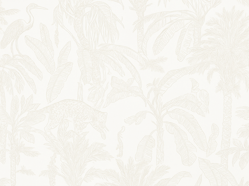 Bedroom vinyl carpet light beige jungle - TenStickers