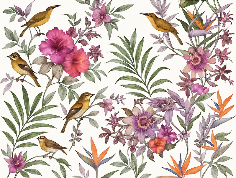 Colorful forest bedroom vinyl carpet - TenStickers