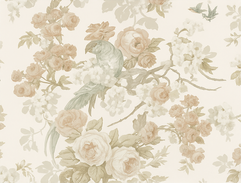 Vintage floral bedroom vinyl carpet - TenStickers