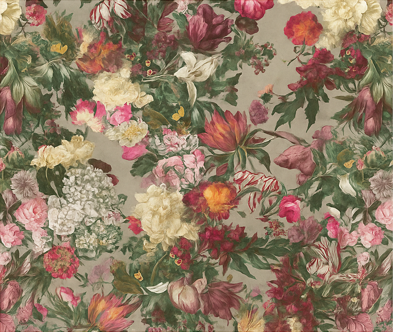 Vintage flowers bedroom vinyl carpet - TenStickers