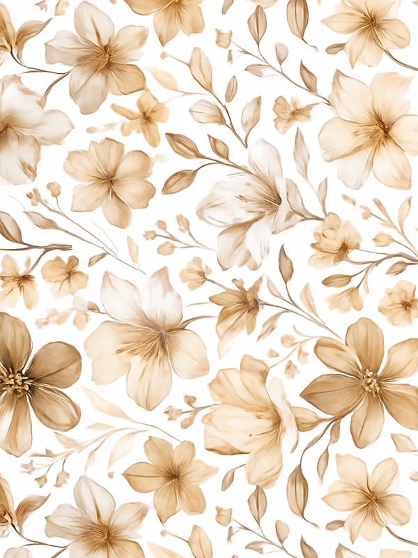 Bedroom vinyl carpet with lifelike floral design - TenStickers