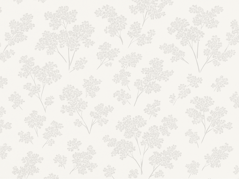 Bedroom vinyl carpet simple white flowers - TenStickers