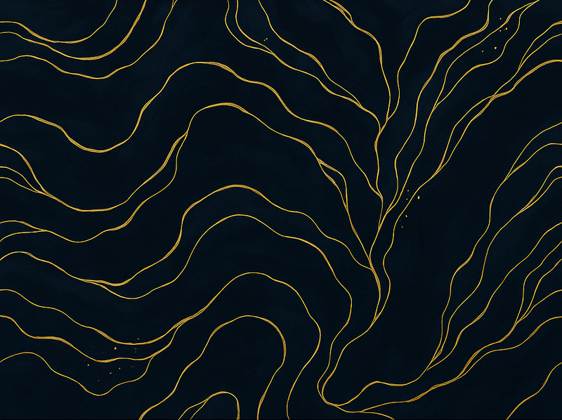 Bedroom vinyl carpet dark blue and gold marble - TenStickers