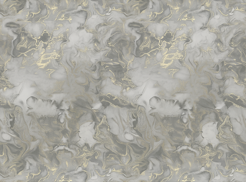 Grey liquid marble with metallic bedroom vinyl carpet - TenStickers
