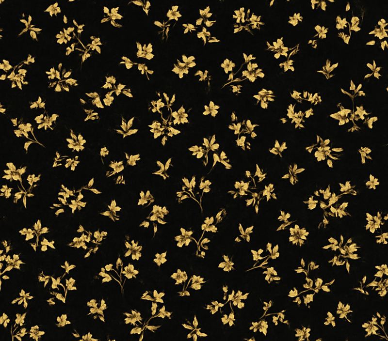 Bedroom vinyl carpet dark floral design - TenStickers
