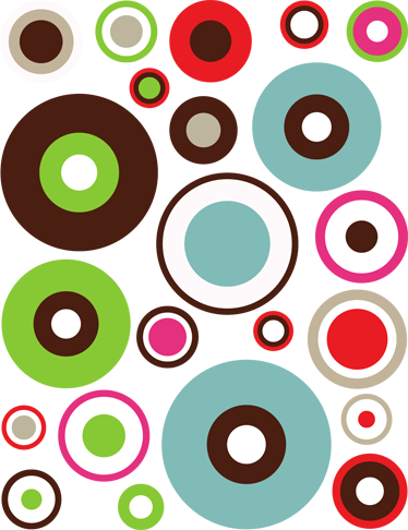 Geometric vinyl carpet with simple geometric circles - TenStickers