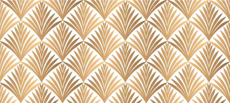 Geometric vinyl carpet geometric leaf - TenStickers