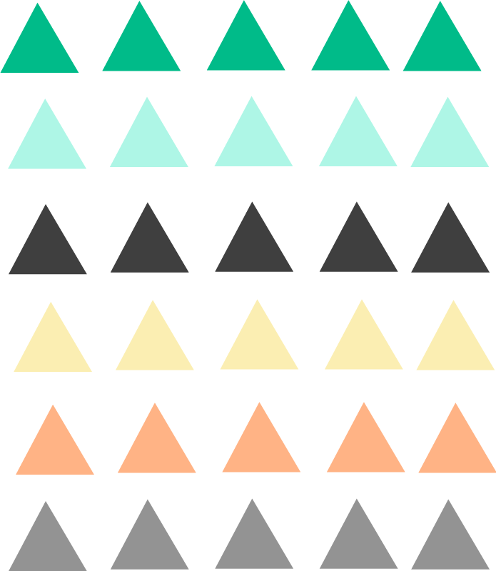 Geometric vinyl carpet pack of 30 baby triangles - TenStickers