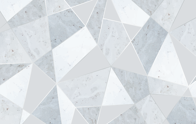 Geometric vinyl carpet simple gray triangular marble - TenStickers